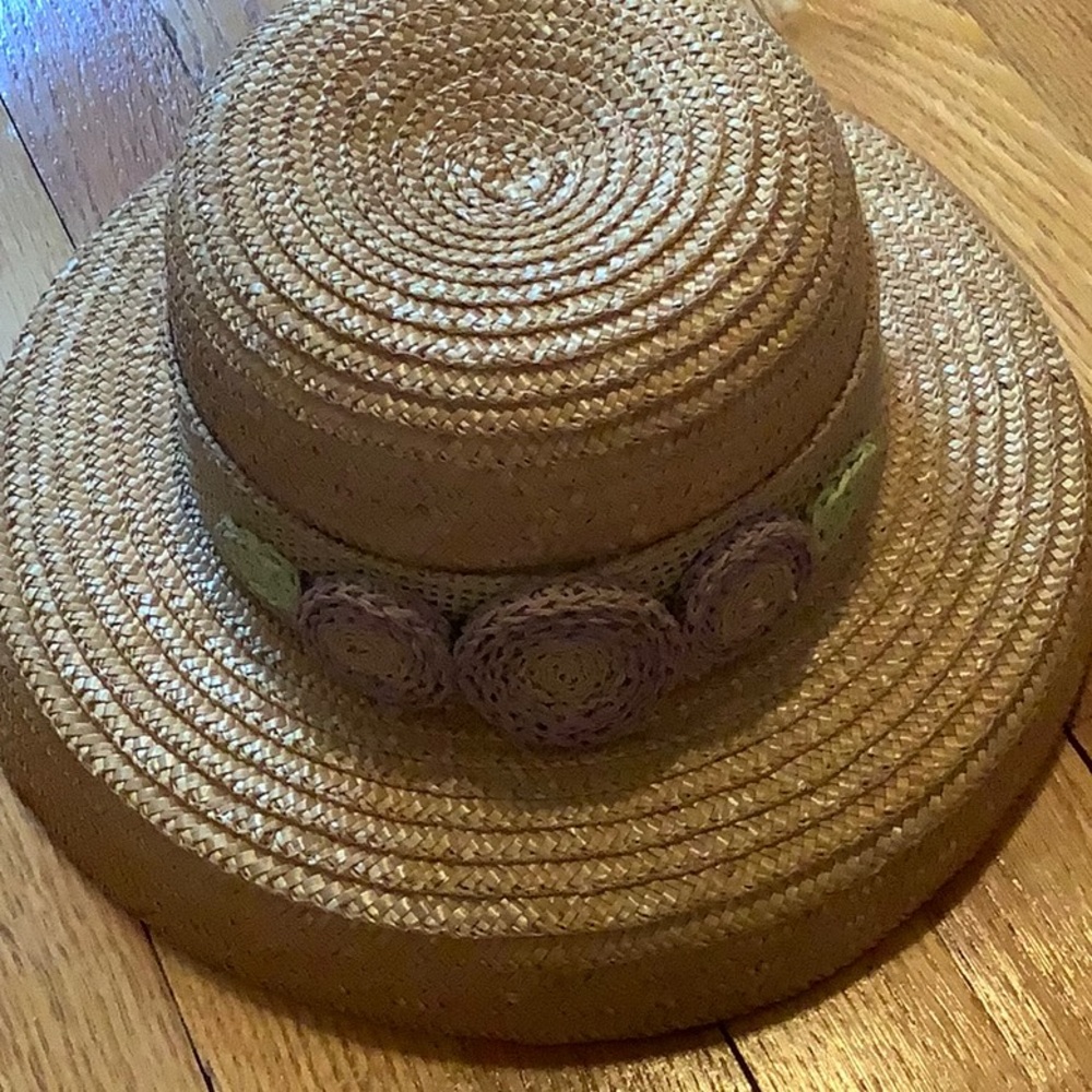 Girls Straw Easter Hat